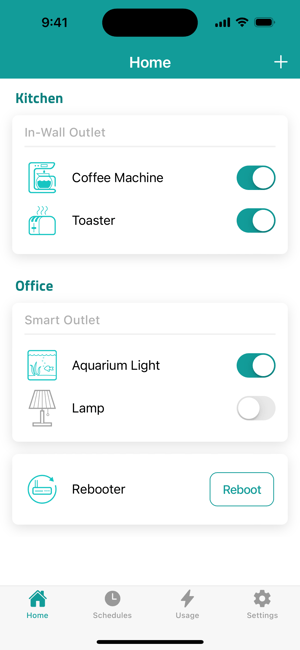 The new ConnectSense Home screen on iOS shows devices as cards, each with its own controls